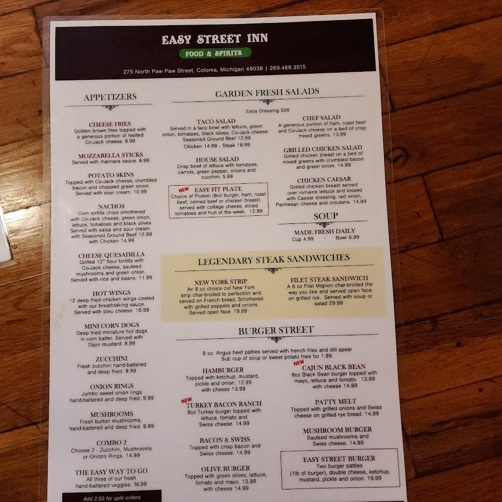 Easy Street Inn Food & Spirits Menu image 3