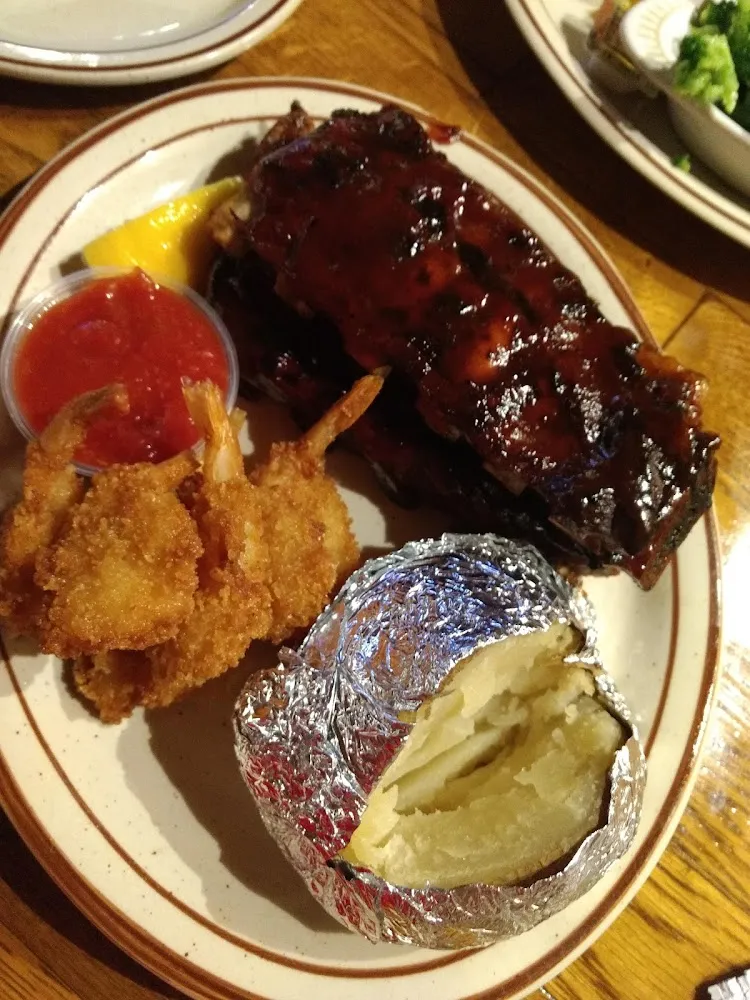 Ribs and Fried Shrimp